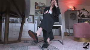 www.stellalibertyvideos.com - Counselor in Loafer Mules Foot Fetish JOI thumbnail