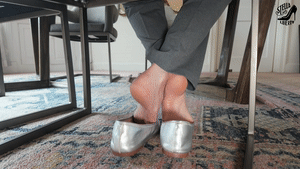 www.stellalibertyvideos.com - Under-Chair Silver Flats thumbnail